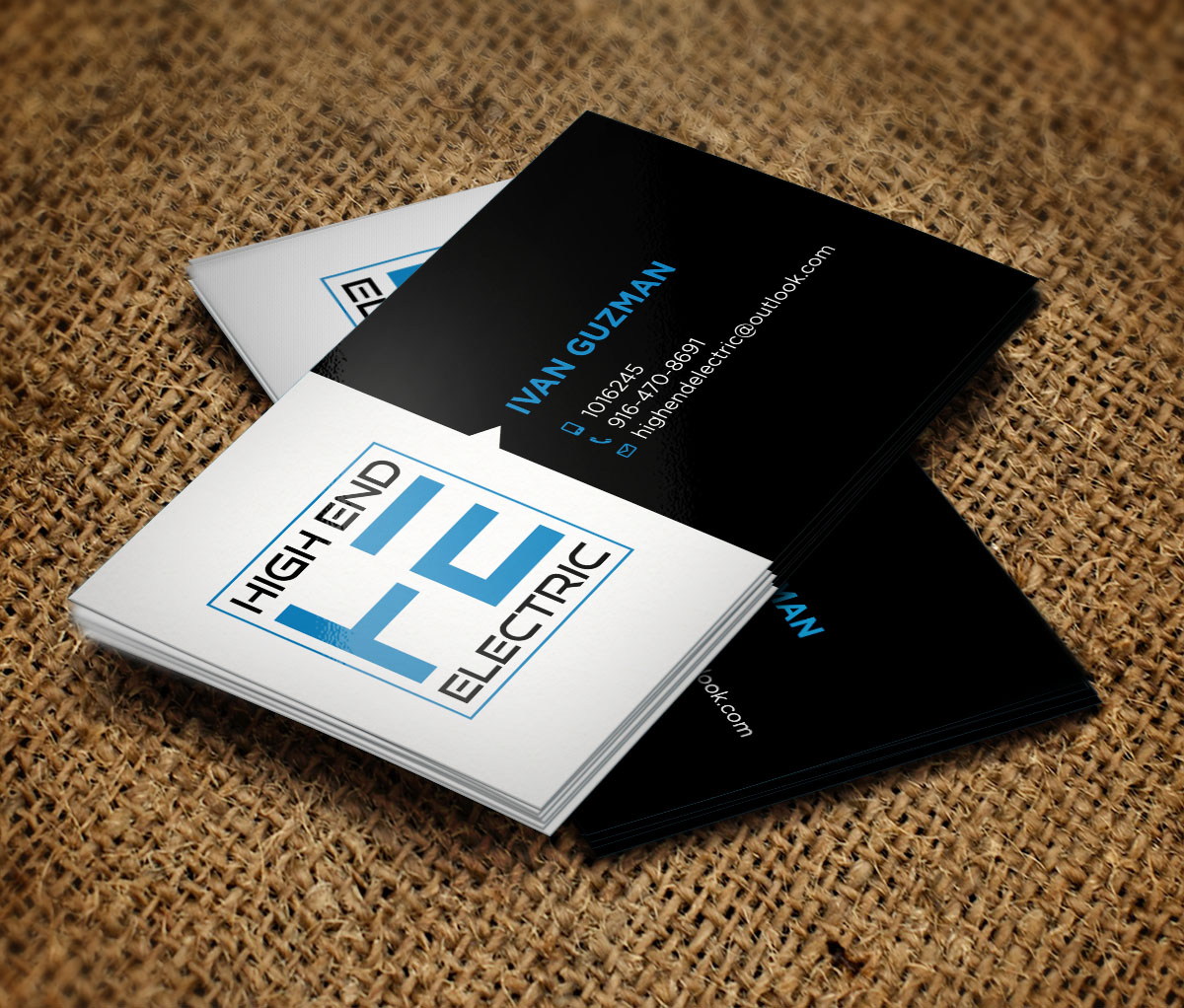 Business Card Design by Verified artistry for High End Electric | Design #11631558