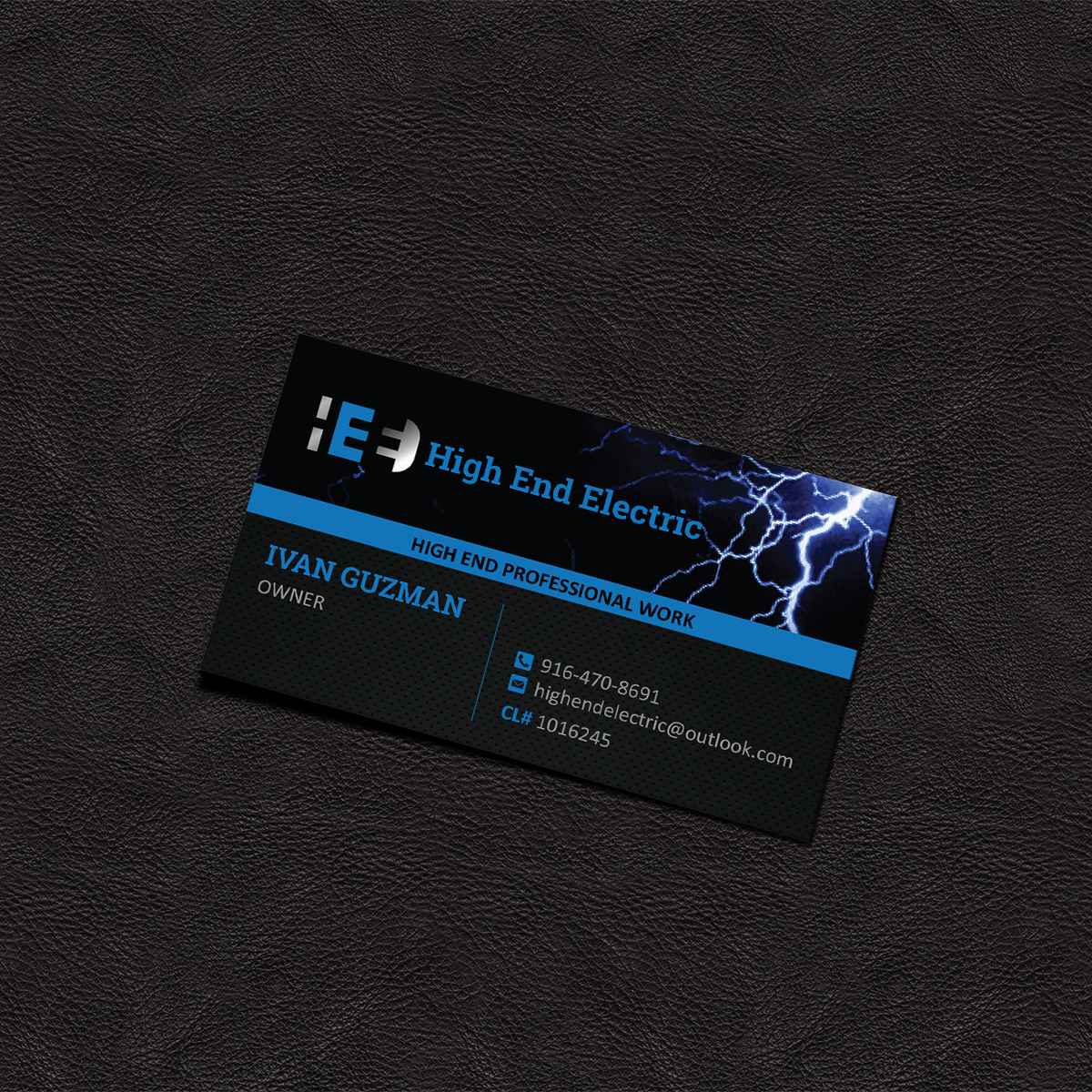 Visitenkarten-Design von Grafactory für High End Electric | Design #11557890