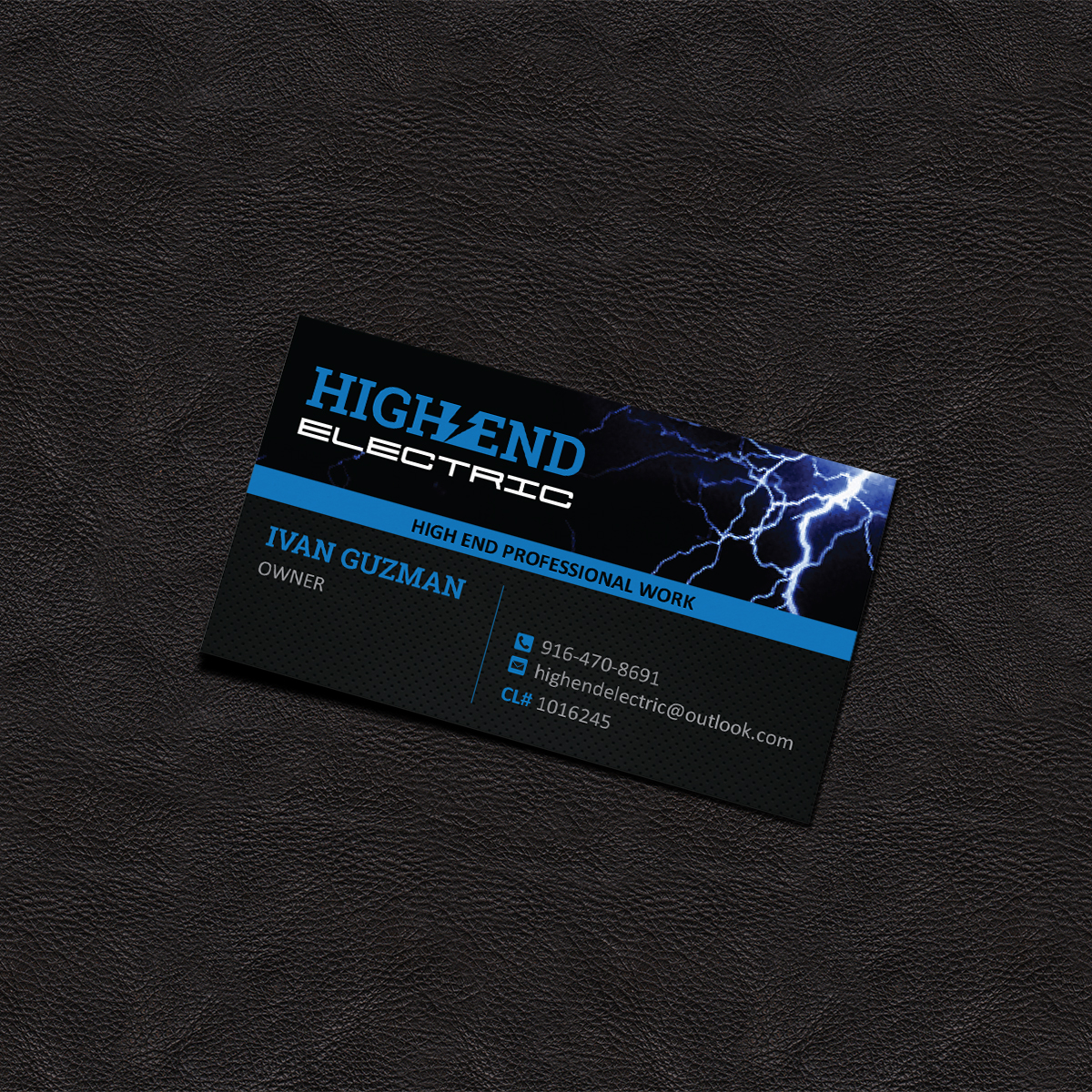 Visitenkarten-Design von Grafactory für High End Electric | Design #11558883