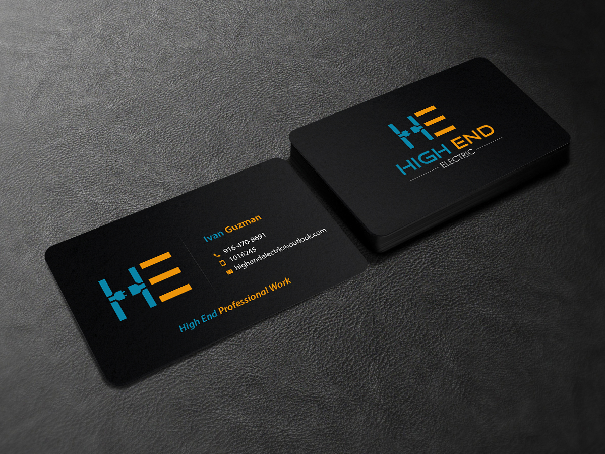Business Card Design by Creations Box 2015 for High End Electric | Design #11560548