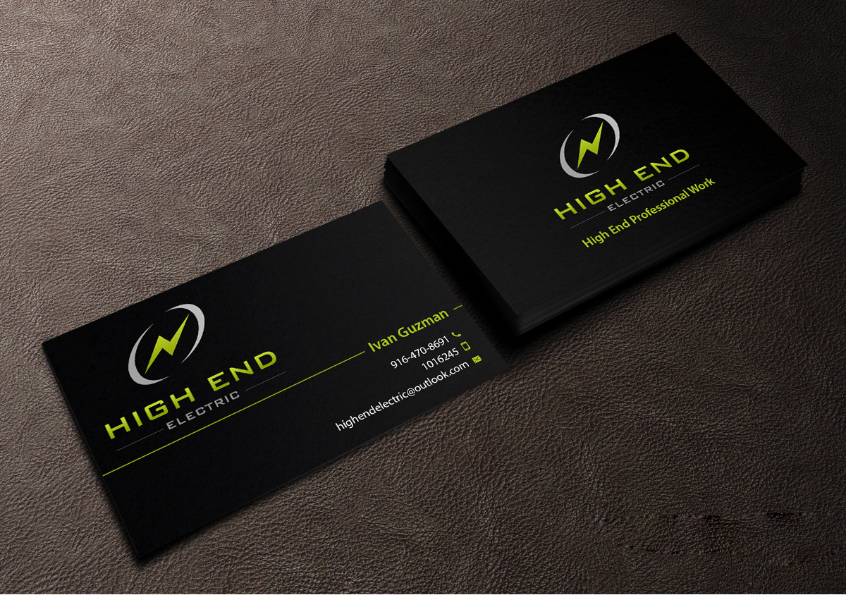 Business Card Design by Creations Box 2015 for High End Electric | Design #11560549
