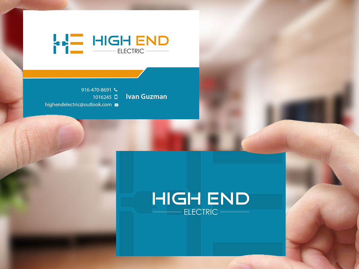 Business Card Design by Creations Box 2015 for High End Electric | Design #11560553
