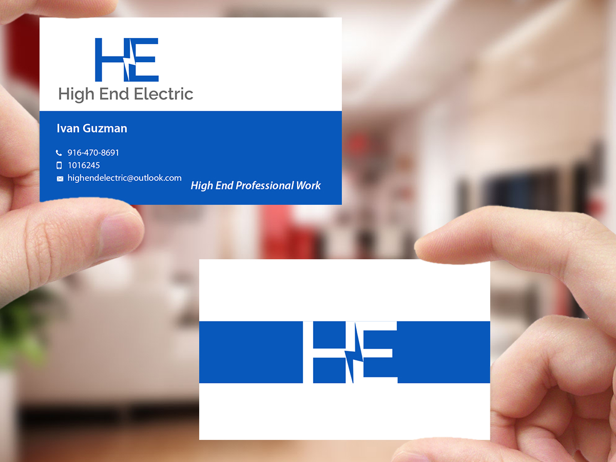 Business Card Design by Creations Box 2015 for High End Electric | Design #11560554