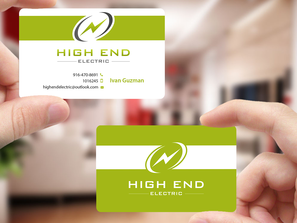 Business Card Design by Creations Box 2015 for High End Electric | Design #11560556