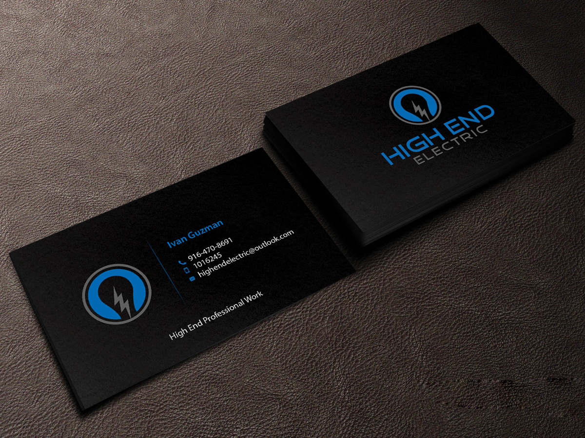 Business Card Design by Creations Box 2015 for High End Electric | Design #11560559