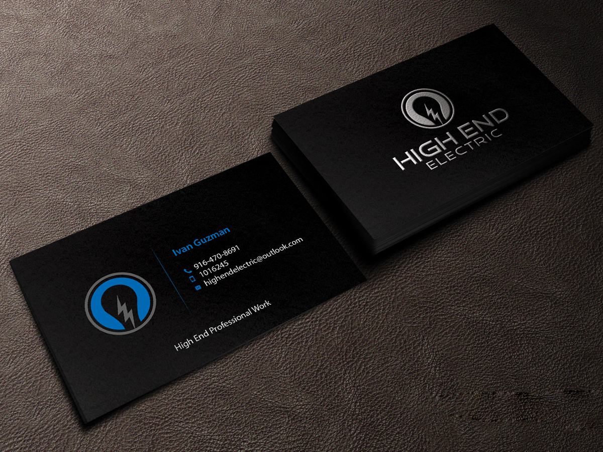 Business Card Design by Creations Box 2015 for High End Electric | Design #11560560