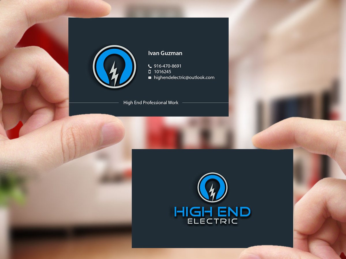 Business Card Design by Creations Box 2015 for High End Electric | Design #11560562