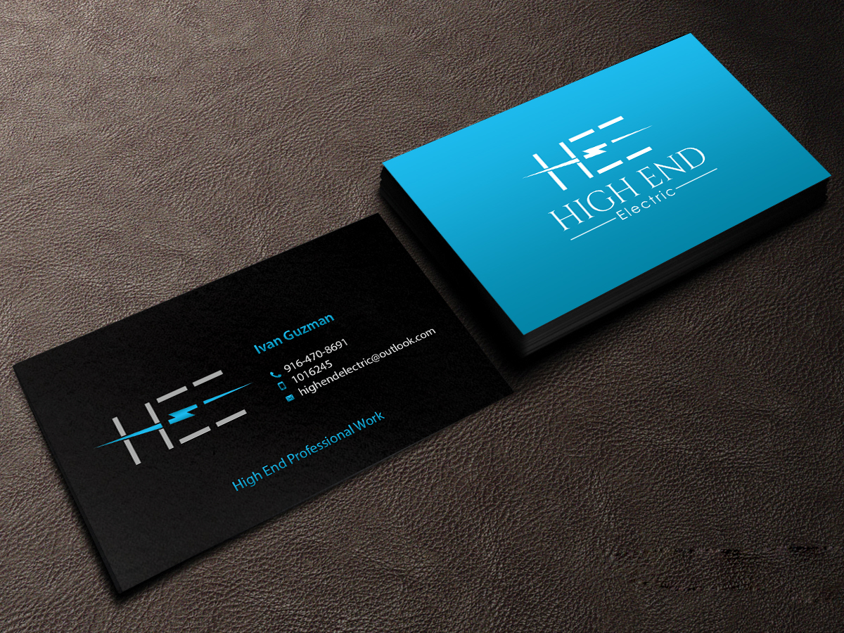 Business Card Design by Creations Box 2015 for High End Electric | Design #11560563