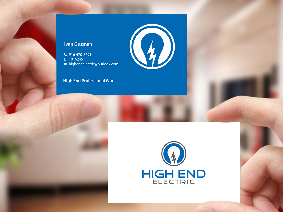 Business Card Design by Creations Box 2015 for High End Electric | Design #11560566