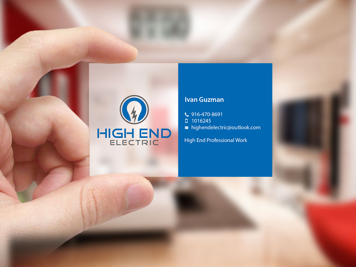 Business Card Design by Creations Box 2015 for High End Electric | Design #11560568