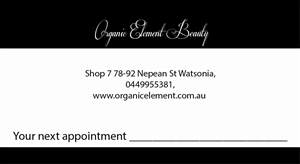 Business Card Design by sm for Organic Element Beauty | Design #2333711