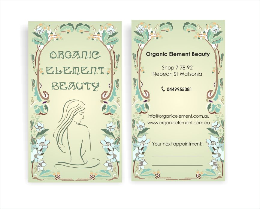 Diseño de Tarjeta de Presentación por IneseRo para Organic Element Beauty | Diseño #2337978