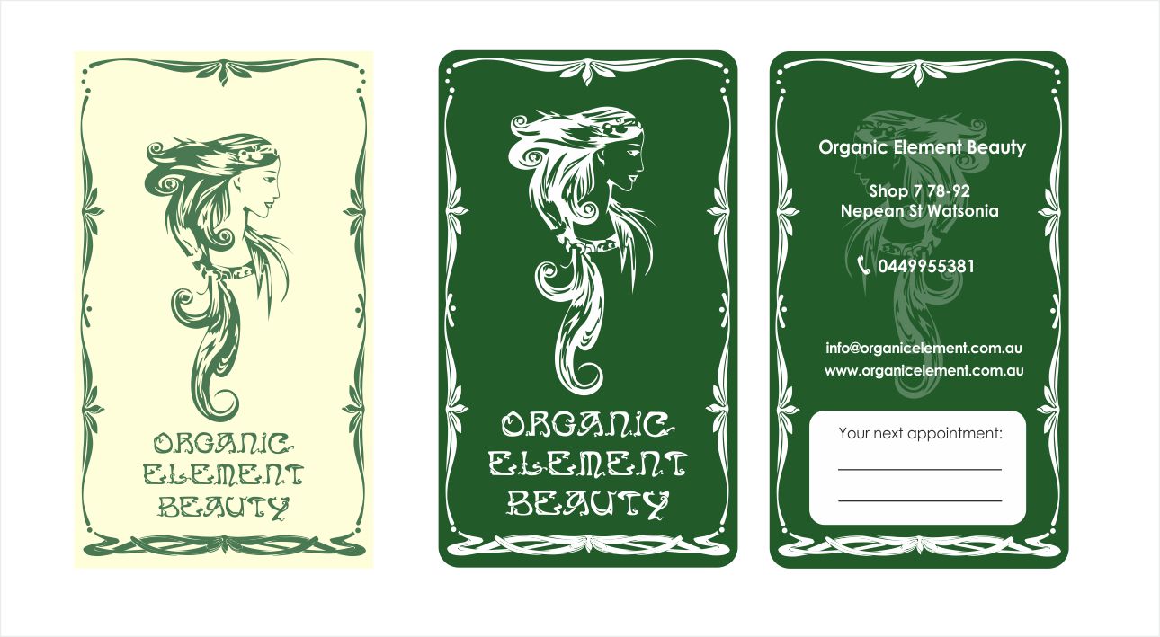Visitenkarten-Design von IneseRo für Organic Element Beauty | Design #2338257