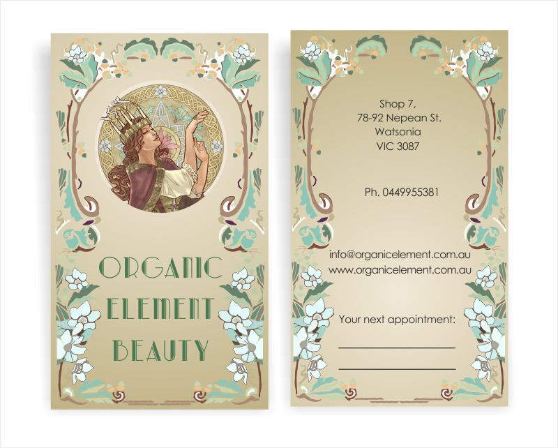 Diseño de Tarjeta de Presentación por IneseRo para Organic Element Beauty | Diseño #2338584