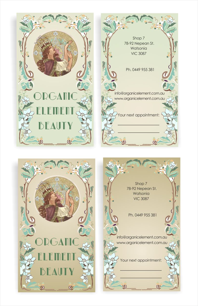 Business Card Design by IneseRo for Organic Element Beauty | Design #2338663