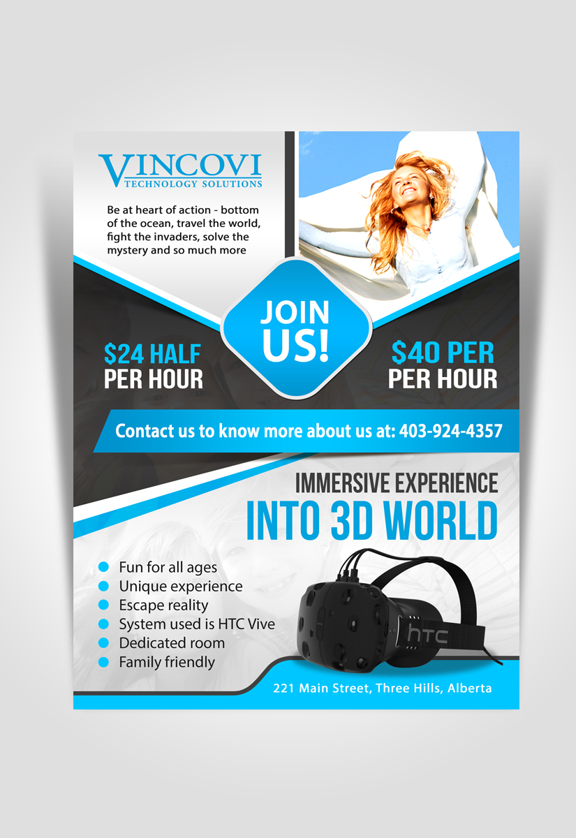 Flyer Design by debdesign for VINCOVI Technology Solutions Inc | Design #11596457