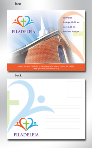 Church needs an introductory/informative postcard | Postcard Design by Rozita