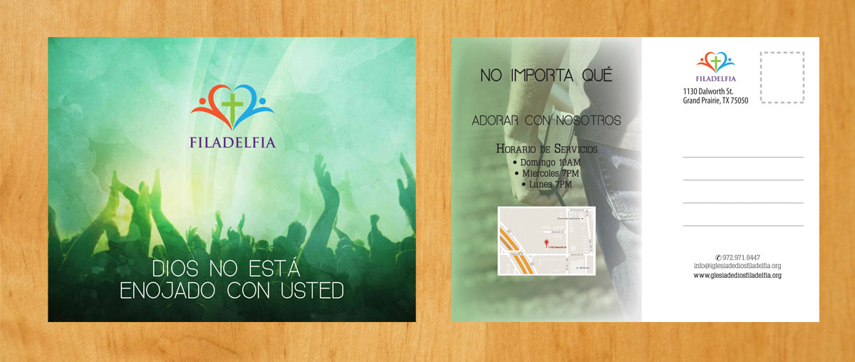 Diseño de Postal por Venus L. Penaflor para Iglesia de Dios Filadelfia | Diseño #11568900