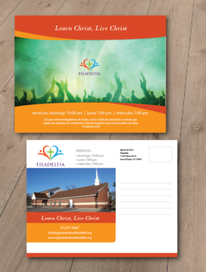 Church needs an introductory/informative postcard | Postcard Design by alex989