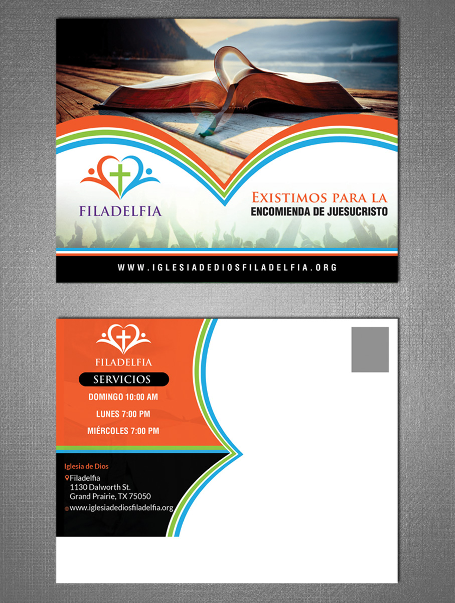 Postcard Design by creative.bugs for Iglesia de Dios Filadelfia | Design #11574029