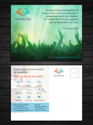 Church needs an introductory/informative postcard | Postcard Design by ecorokerz