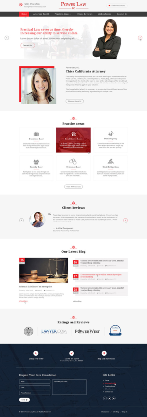 Website redesign www.powerlawpc.com law firm site  | Web-Design von Ved Web Services