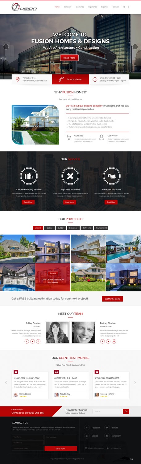 Web Design by pb for fusion homes  | Design #11574594