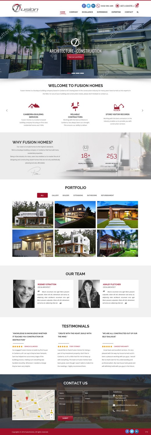 Web Design by pb for fusion homes  | Design #11574602