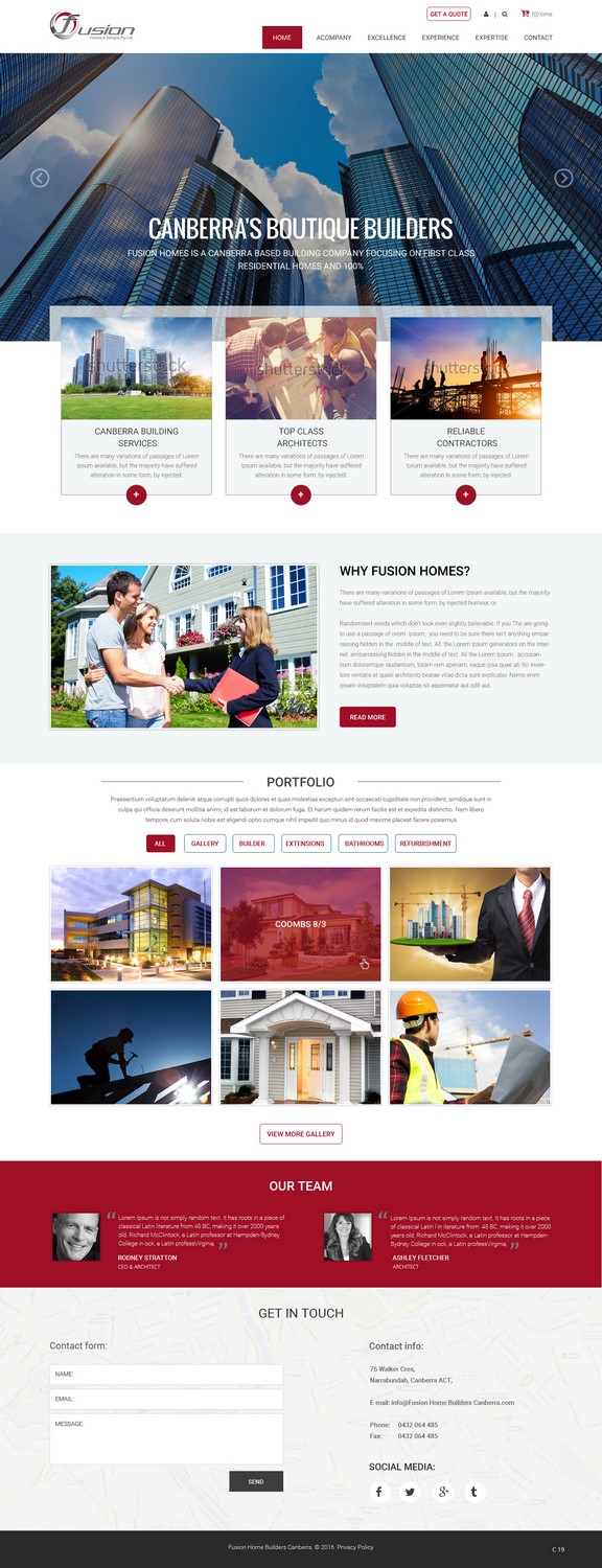 Web-Design von pb für fusion homes  | Design #11576762
