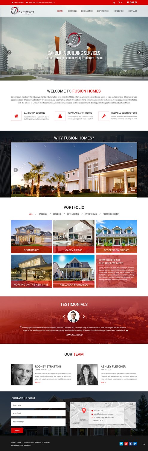Web Design by pb for fusion homes  | Design #11576769