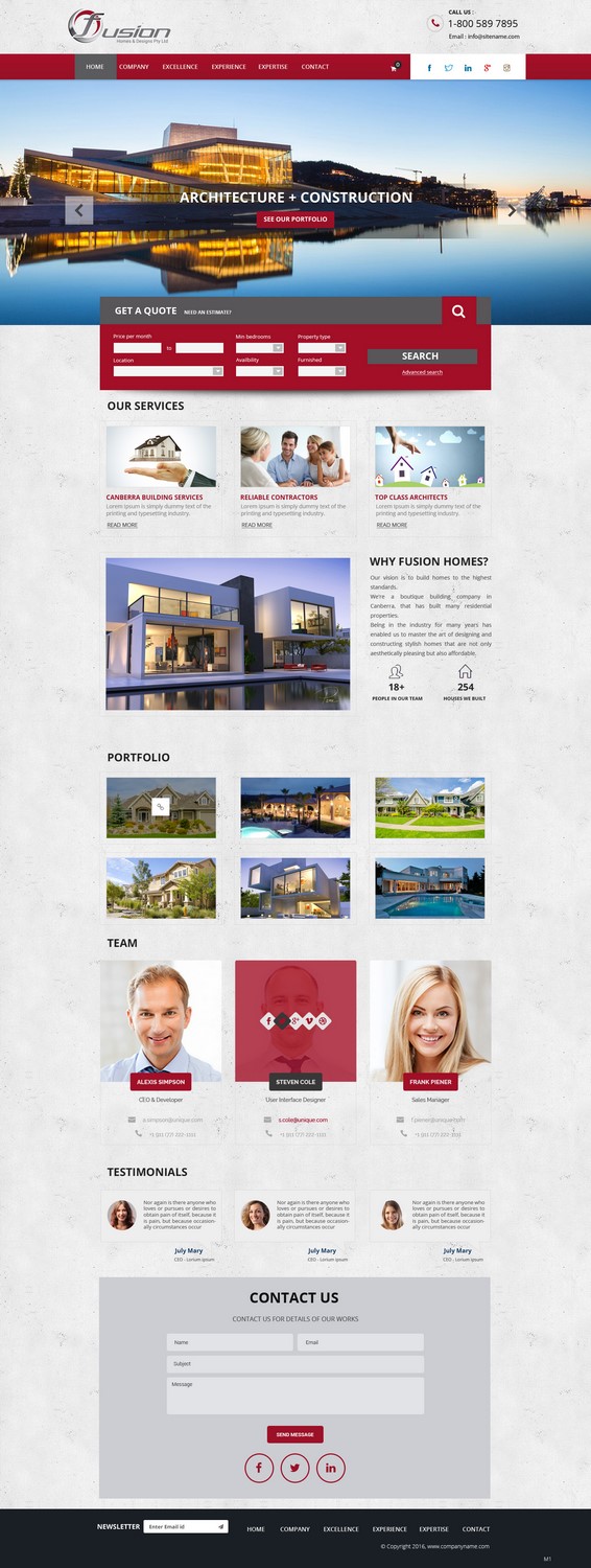 Web Design by pb for fusion homes  | Design #11585814