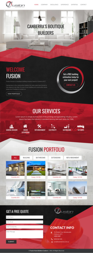 Web-Design von rightway für fusion homes  | Design: #11577645