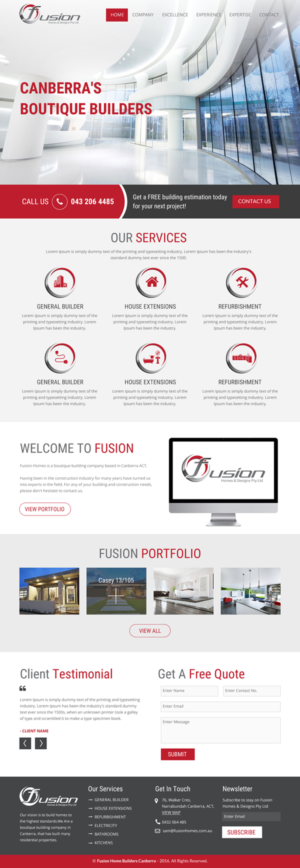 Web-Design von rightway für fusion homes  | Design: #11577646