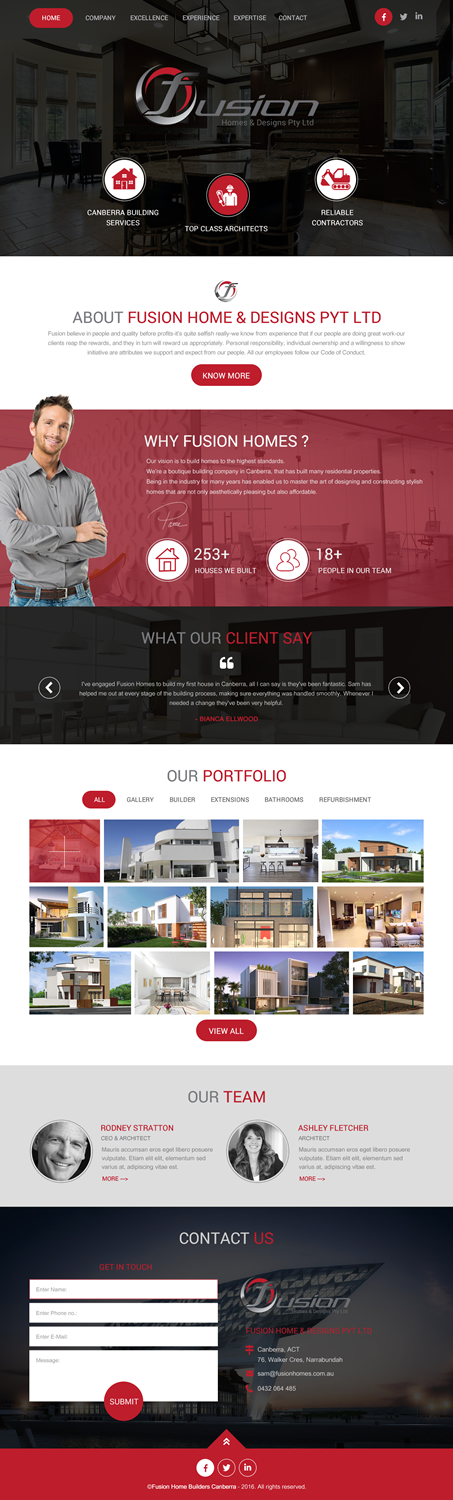 Web Design by rightway for fusion homes  | Design #11577651