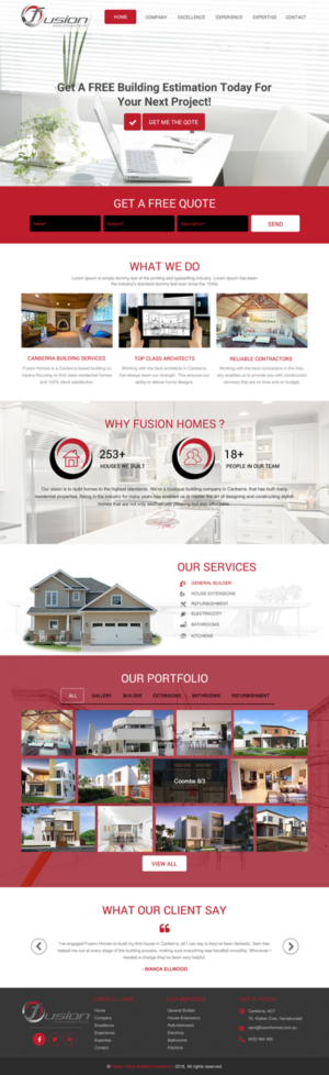 Web-Design von rightway für fusion homes  | Design: #11577657