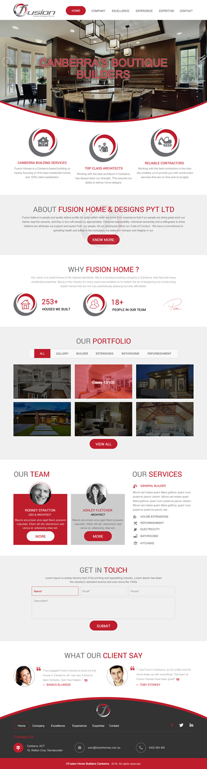 Web Design by rightway for fusion homes  | Design #11577658