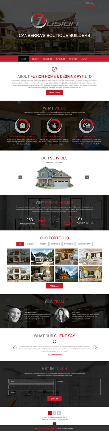 Web Design by rightway for fusion homes  | Design #11577659