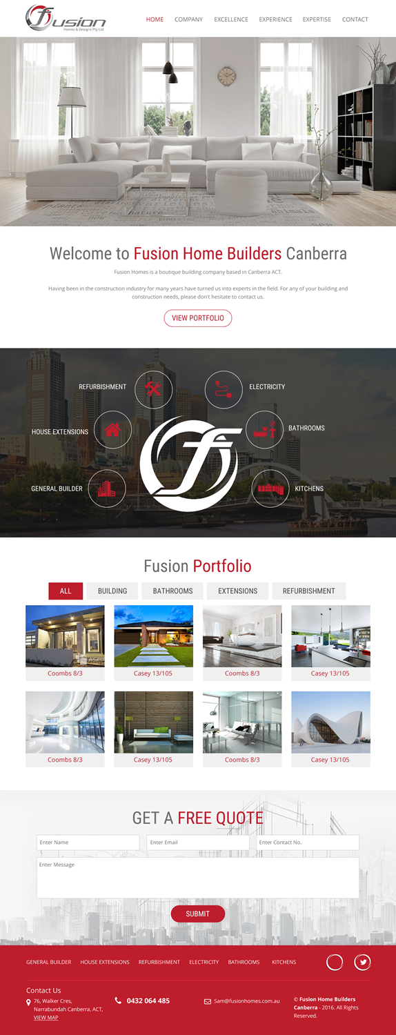 Web Design par rightway pour fusion homes  | Design #11577660