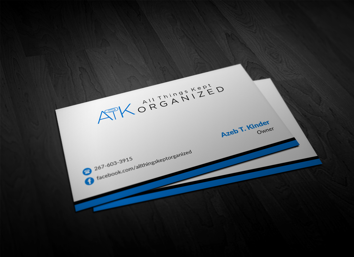 Business Card Design by Pointless Pixels India for All Things Kept Organized | Design #11576222