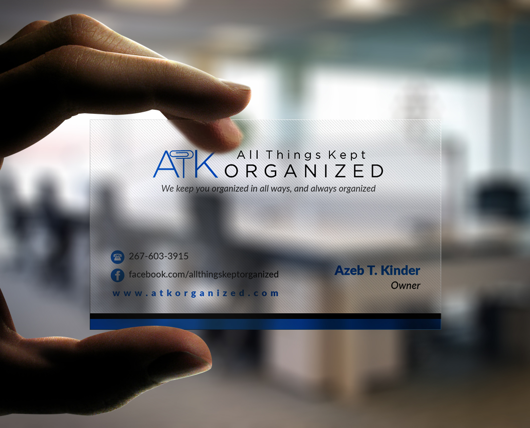 Business Card Design by Pointless Pixels India for All Things Kept Organized | Design #11600836