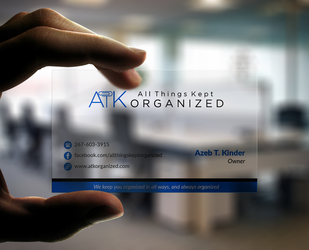 Business Card Design by Pointless Pixels India for All Things Kept Organized | Design #11600867