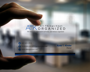 Business Card Design by Pointless Pixels India for All Things Kept Organized | Design: #11600868