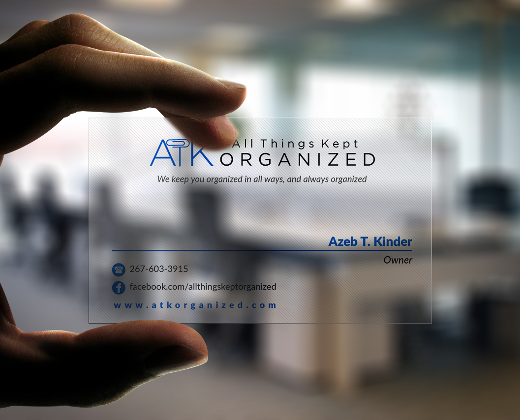 Business Card Design by Pointless Pixels India for All Things Kept Organized | Design #11601093