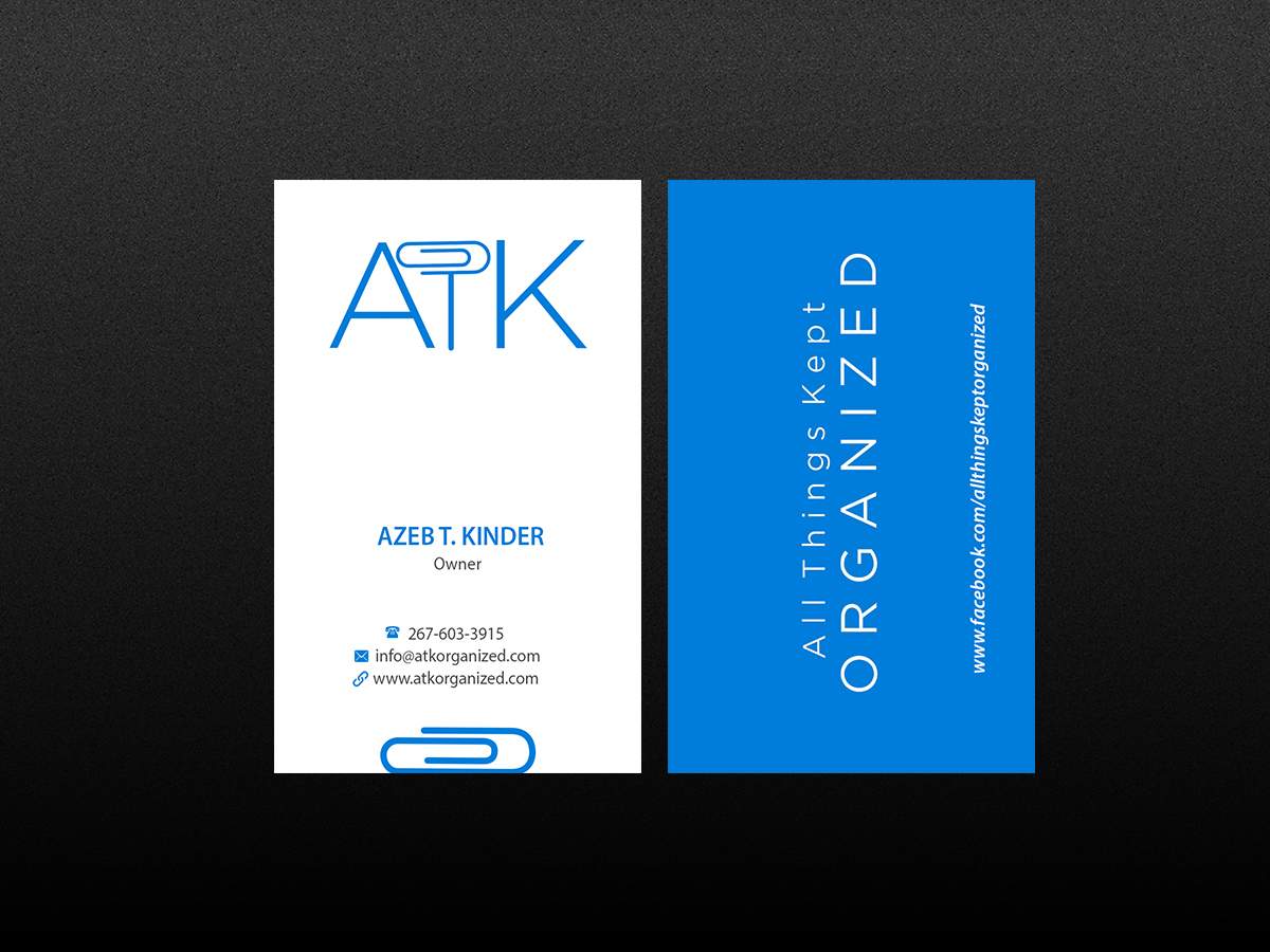 Business Card Design by Creations Box 2015 for All Things Kept Organized | Design #11576524