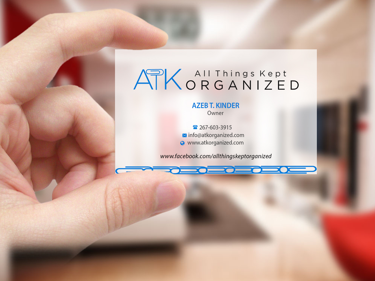 Business Card Design by Creations Box 2015 for All Things Kept Organized | Design #11576526
