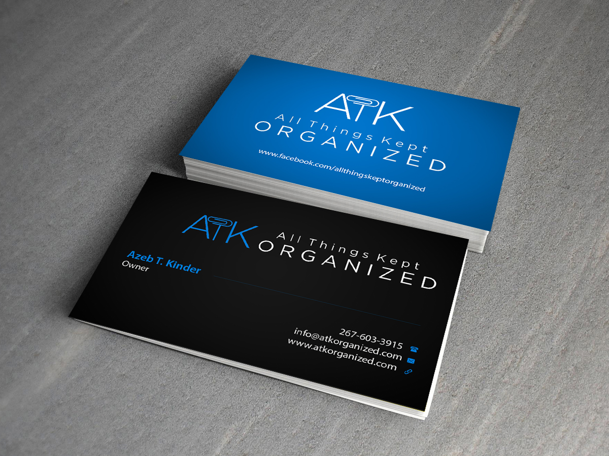 Business Card Design by Creations Box 2015 for All Things Kept Organized | Design #11576548