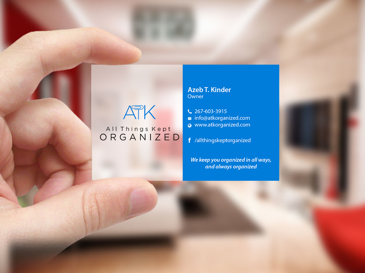 Business Card Design by Creations Box 2015 for All Things Kept Organized | Design #11601151