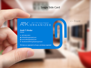 Business Card Design by Creations Box 2015 for All Things Kept Organized | Design: #11628118