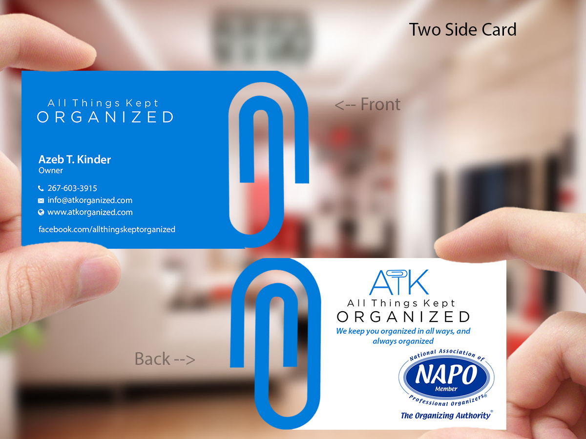 Business Card Design by Creations Box 2015 for All Things Kept Organized | Design #11657432