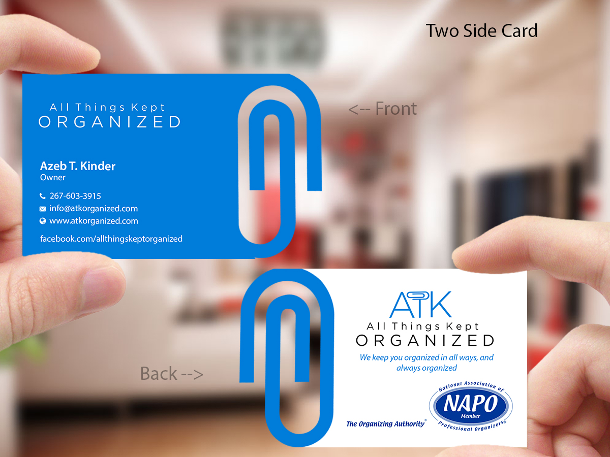 Business Card Design by Creations Box 2015 for All Things Kept Organized | Design #11671797